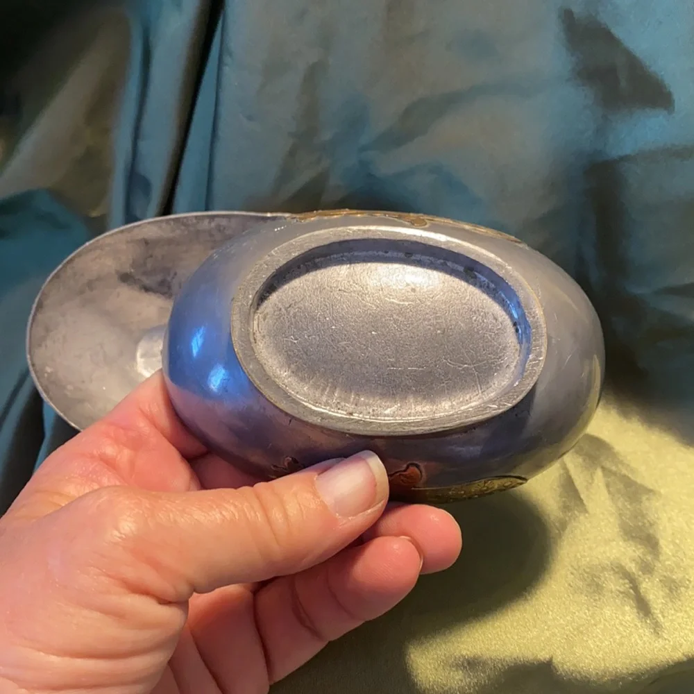Brass and pewter Duck box.